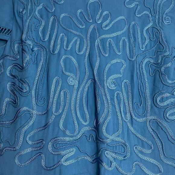 NWT REISS DRESS 6 BLUE COCKTAIL CASUAL WESTERN COUNTRY COASTAL COTTAGECORE - Picture 15 of 15